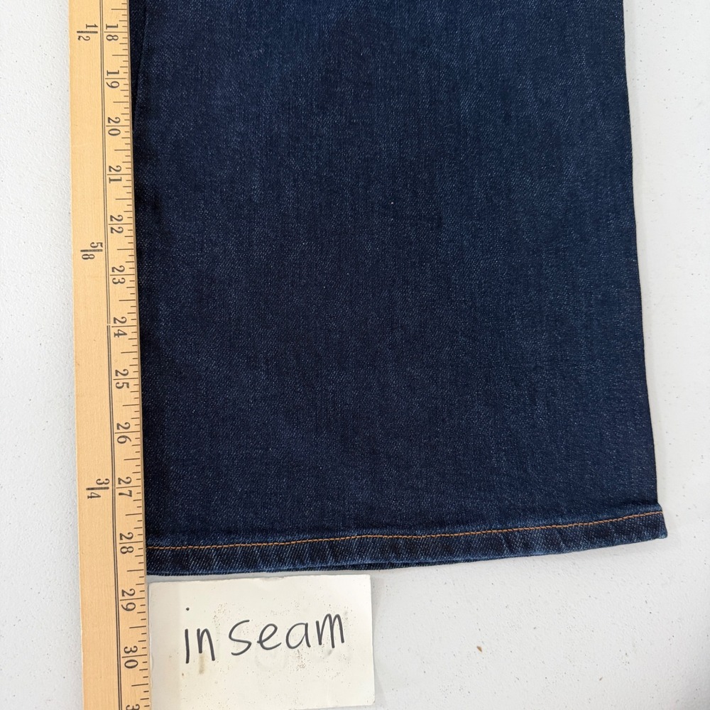 New L.L. Bean Everyday Jeans Womens 24W Plus High Rise Wide Leg Indigo Ink Blue - Picture 11 of 12